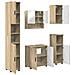 Set di mobili per il bagno 5 pcs rovere sonoma 61 x 35 x 64 cm - Foto miniatura 1
