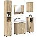 Set di mobili per il bagno 5 pcs rovere sonoma 61 x 35 x 64 cm - Foto miniatura 3