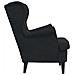 Poltrona Nero 71 x 92 x 91 cm Velluto - Foto miniatura 1