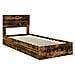Letto con Contenitore Rovere fumé 90 x 190 cm Legno multistrato - Foto miniatura 4