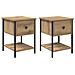 Comodino 2 pcs rovere artigianale 34 x 35,5 x 45 cm - Foto miniatura 1