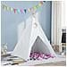Tenda Teepee Bianco 120 x 120 x 150 cm Tessuto e Plastica - Foto miniatura 2