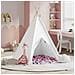 Tenda Teepee Bianco 120 x 120 x 150 cm Tessuto e Plastica - Foto miniatura 4