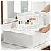 Organizzatore Porta Spazzolini Da Bagno In Silicone 2-in-1 - Contenitore Con Vassoio Di Drenaggio White - Foto miniatura 6