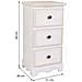 Cassettiera In Legno Bianco 31x26x60h - Foto miniatura 8