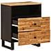 Mobiletto da Letto con cassetto Marrone 50 x 33 x 62 cm - Foto miniatura 2
