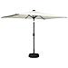 Parasol da Giardino con Luci LED 200 x 300 cm Poliestere Crema - Foto miniatura 1