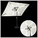 Parasol da Giardino con Luci LED 200 x 300 cm Poliestere Crema - Foto miniatura 4