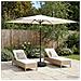 Parasol da Giardino con Luci LED 200 x 300 cm Poliestere Crema - Foto miniatura 7