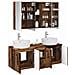 Set di Armadi da Bagno 4 pcs Legno antico Legno ingegnerizzato - Foto miniatura 3