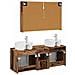 Set di Armadi da Bagno 4 pcs Legno antico Legno ingegnerizzato - Foto miniatura 8