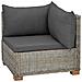 Divano Angolare con Cuscini GENDT Rattan naturale Grigio Kubu - Foto miniatura 1