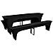3 Fodere Elasticizzate Tavolo Da Birra E Panchine Nero 220x70x80cm - Foto miniatura 2