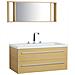 Mobiletto Lavabo Beige E Argento A 2 Cassetti Con Moderno Specchio Barcelona - Foto miniatura 20