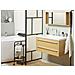 Mobiletto Lavabo Beige E Argento A 2 Cassetti Con Moderno Specchio Barcelona - Foto miniatura 23