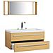 Mobiletto Lavabo Beige E Argento A 2 Cassetti Con Moderno Specchio Barcelona - Foto miniatura 15
