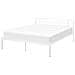 Letto In Metallo Bianco Con Rete A Doghe 180 X 200 Cm Cusset - Foto miniatura 1