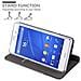Custodia Compatibile Con Sony Xperia Z3 In Grigio Nero - Coperchio Protettiva Con Chiusura Magnetica, Funzione Stand E Tasca Per Le Carte - Foto miniatura 3