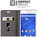 Custodia Compatibile Con Sony Xperia Z3 In Grigio Nero - Coperchio Protettiva Con Chiusura Magnetica, Funzione Stand E Tasca Per Le Carte - Foto miniatura 6