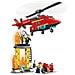 60281 Elicottero Antincendio con Motocicletta e Minifigure Pompiere e Pilota - Foto miniatura 2