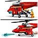 60281 Elicottero Antincendio con Motocicletta e Minifigure Pompiere e Pilota - Foto miniatura 4