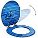 Tavolette Wc Chiusura Ammortizzata 2 Pz Mdf Blu Goccia D'acqua - Foto miniatura 2