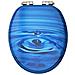 Tavolette Wc Chiusura Ammortizzata 2 Pz Mdf Blu Goccia D'acqua - Foto miniatura 5