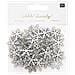 Coriandoli Di Fiocchi Di Neve In Legno Argento - Foto miniatura 1