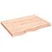 Piano per Tavolo 80x60x (2-6) cm in Rovere Massello Non Trattato - Foto miniatura 2