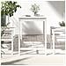 Tavolo Da Giardino Bianco 82,5x82,5x110cm Legno Massello Pino - Foto miniatura 4
