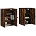 Armadietti A Parete 2 Pz Rovere Fumo In Legno Multistrato - Foto miniatura 3