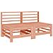 VidaXL 2 Poltrone Da Giardino Modulari In Polyrattan Grigio, Gambe In Legno Eucalipto, Con Cuscini Antracite Sfoderabili, 60x64x67 Cm