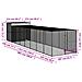 Casetta Cani Con Corsa Antracite 214x865x181 Cm Acciaio Zincato - Foto miniatura 8
