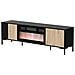 RTV Cabinet MERCI 180 x 40 x 53,5 cm nero /rovere artigianale + camino - Foto miniatura 1
