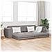 Divano Letto 2-in-1 Tortora 245x150x60.5 cm Tessuto - Foto miniatura 2
