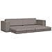 Divano Letto 2-in-1 Tortora 245x150x60.5 cm Tessuto - Foto miniatura 4