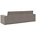 Divano Letto 2-in-1 Tortora 245x150x60.5 cm Tessuto - Foto miniatura 7