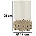Portacandela Mf744 - Beige - Metallo - 14x14x21 Cm - Foto miniatura 6