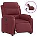 Poltrona Elettrica Reclinabile Rosso Vino in Tessuto - Foto miniatura 1
