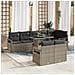 Set Divano da Giardino 9 Pezzi con Cuscini Grigio Polirattan - Foto miniatura 2
