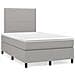 Giroletto a Molle con Materasso Grigio Chiaro 120x200cm Tessuto - Foto miniatura 1
