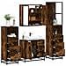 Set Mobili da Bagno 4 pz Rovere Fumo in Legno Multistrato - Foto miniatura 2