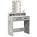 Tavolo da trucco vitaXL con luci LED Grigio cemento 79x41x140 cm - Foto miniatura 3
