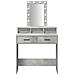 Tavolo da trucco vitaXL con luci LED Grigio cemento 79x41x140 cm - Foto miniatura 5