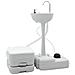 Toilette da Campeggio 2 pcs Grigio e Bianco 50.5 x 33 x 103 cm - Foto miniatura 1