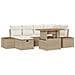 Set Divano da Giardino 7 pcs Beige polyrattan - Foto miniatura 1