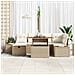 Set Divano da Giardino 7 pcs Beige polyrattan - Foto miniatura 3