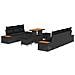 Set Divano da Giardino con cuscino 10 pcs Nero Poly Rattan - Foto miniatura 1