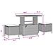 Set Divano da Giardino con cuscino 10 pcs Nero Poly Rattan - Foto miniatura 9