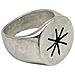 Anello Con Sigillo A Stella In Argento Placcato 10µ - Foto miniatura 5